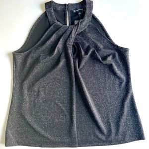 NWT INC 1X black metallic tank